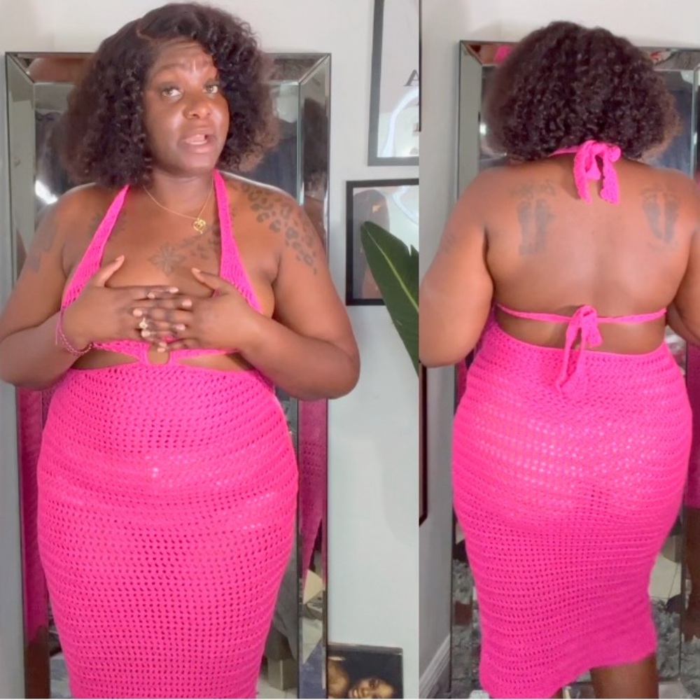 Swim cover up crochet dress - Picture 3 of 4